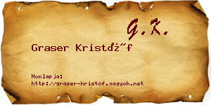 Graser Kristóf névjegykártya